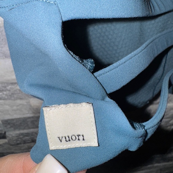 Vuori Teal Blue Strappy Sports Bra - Picture 2 of 3